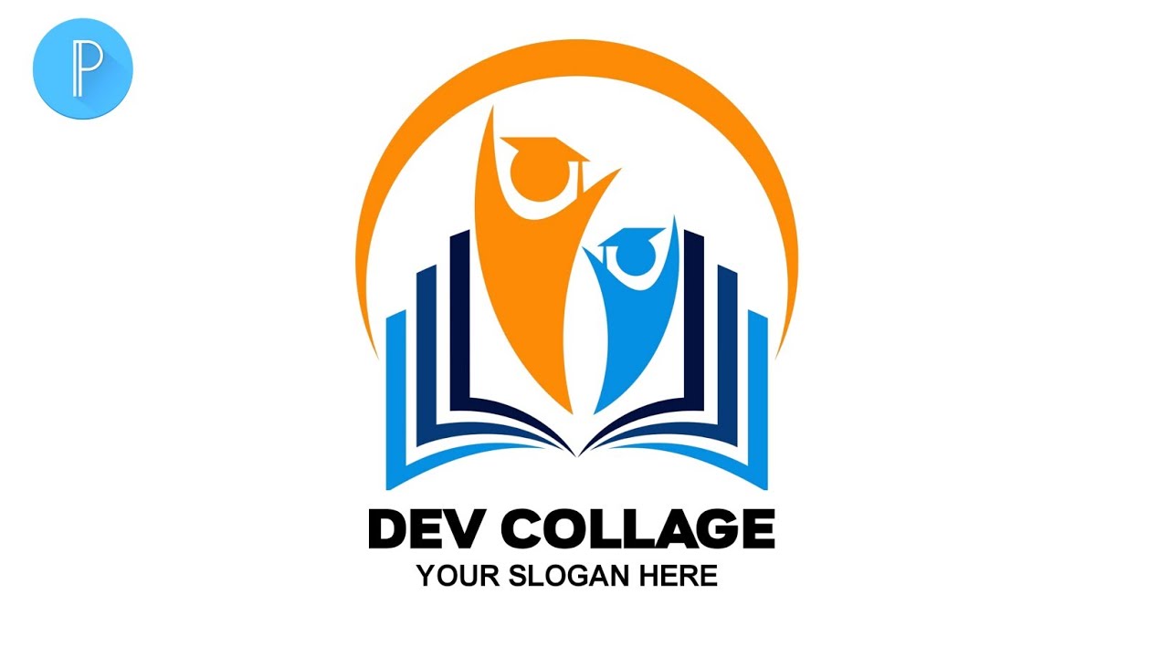 Education logo design | Pixellab tutorial