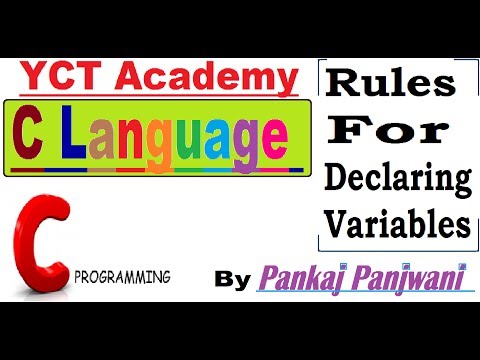 C Programming In Hindi | Rules For Declaring Variables