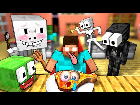 Herobrine & Monsters: COOKING CHALLENGE 2 - Minecraft Animation