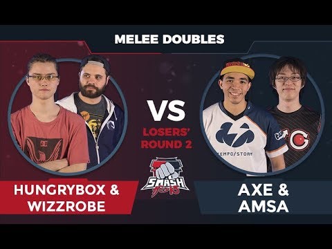 Hungrybox/Wizzrobe vs Axe/aMSa - Melee Doubles: Losers' Round 2 - Smash Summit 5