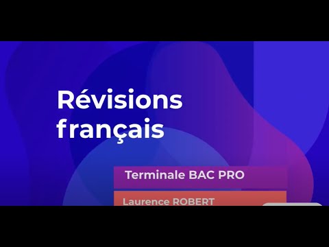 Révisions français terminale BAC PRO
