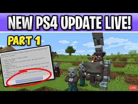Minecraft PS4 Village and Pillage Update Live! All New 1.14  Features Part 1