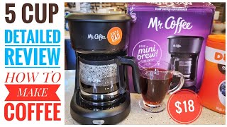 REVIEW Mr Coffee 5 Cup Mini Brew Switch Coffee Maker 2129512 HOW TO MAKE COFFEE