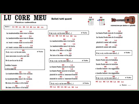 Lu core meu  Pizzica per ukulele