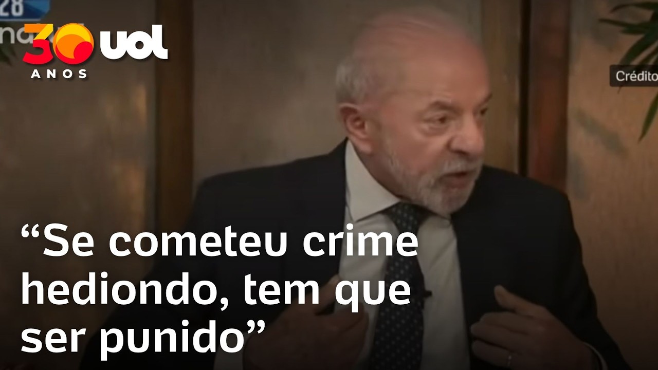 Lula admite mudança de ideia sobre redução da maioridade penal para 16 anos em crimes hediondos
