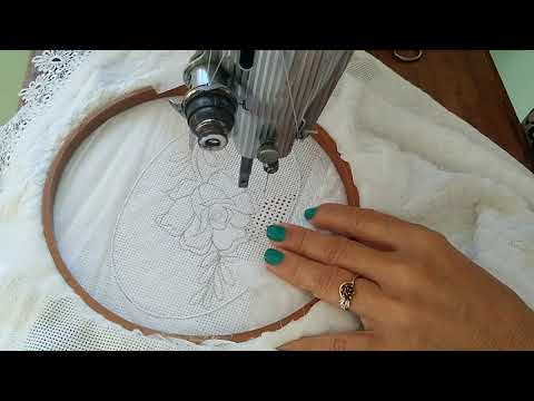 68 #Izabel Cordeiro, Bordado a Máquina: Como bordar crivo falso. Parte 01.
