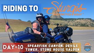 Sturgis Motorcycle | Day 10 | Spearfish Canyon, Devils Tower, Stonehouse Saloon, Belle Fourche