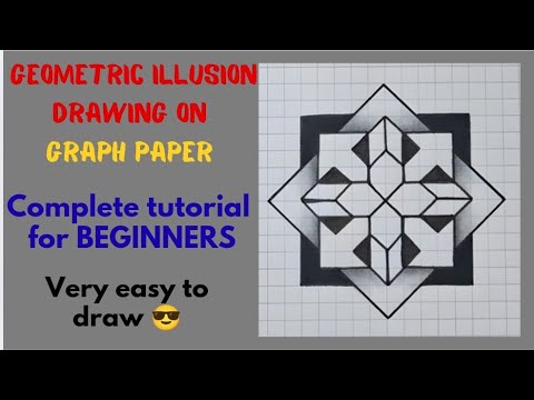 Amazing 3D Optical Illusion Drawing | Step-by-Step Geometric Design on Graph Paper | October Art 3