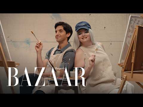 Meg Stalter & Paul W. Downs Revisit Their Timothée & Kylie Moment | Portrait Mode | Harper’s BAZAAR