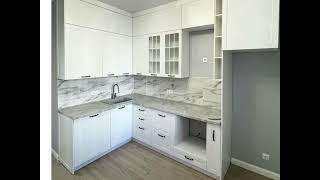 Неоклассическая угловая белая кухня Проект 62 фото 5