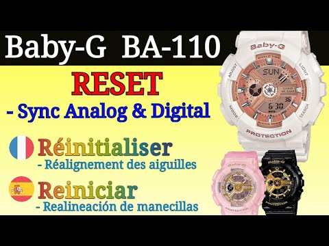 Casio Baby-G Reset | Sync Analog and Digital (Not matching?) | Hands Adjustment