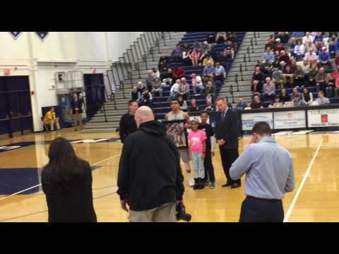 Daniel Dion, UNH Wildcats Basketball, Senior Day Ceremony