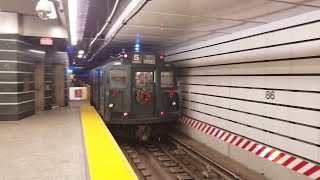 NYC Subway HD 60fps: Riding IND R1/9 Holiday Train via IND Second Avenue Subway (Round Trip RFW)