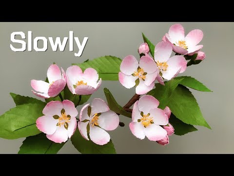 ABC TV | How To Make Apple Blossom Paper Flower With Shape Punch (Slowly) - Craft Tutorial