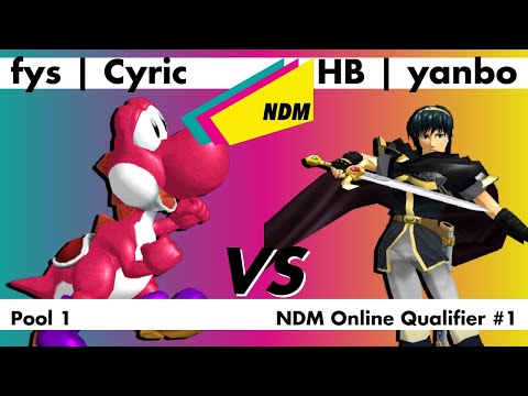 NDM Online Qualifier #1 - Cyric (Yoshi) vs. yanbo (Marth) Melee Pools