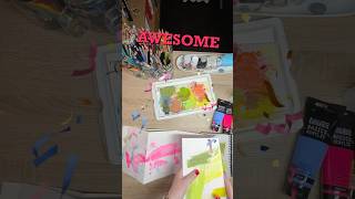 Painting FUN Abstract Backgrounds in My Holiday Sketchbook! #shorts #shortvideo #art