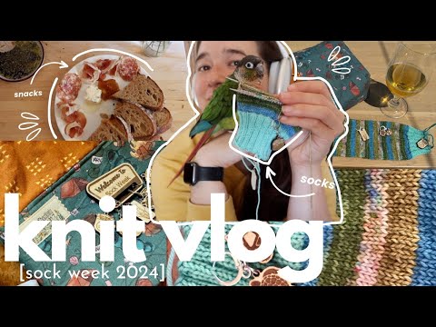 Sock week 2024 || How many socks did I knit in a week?  [Cozy knitting vlog]