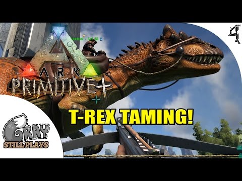 ARK Survival Evolved Primitive+ | Taming Allosaurus + T-Rex on Our Own Server | Part 4 | Multiplayer