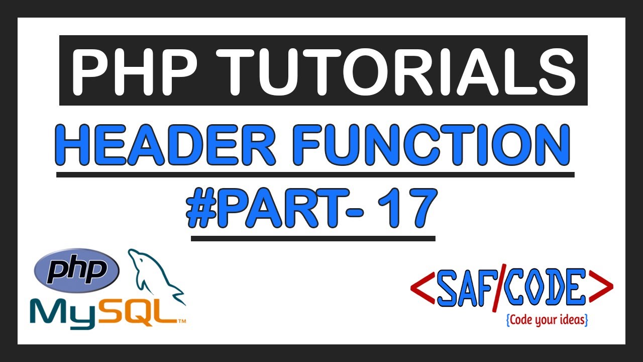 PHP Tutorials - Header Function In PHP || How to redirect page in PHP Part-17
