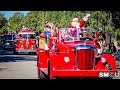 𝗦𝗔𝗡𝗧𝗔 𝗥𝗢𝗟𝗟𝗦 𝗧𝗛𝗥𝗢𝗨𝗚𝗛 𝗦𝗔𝗡𝗧𝗔 𝗠𝗢𝗡𝗜𝗖𝗔: Firefighters and Police Lead Candy Cane Drive Convoy
