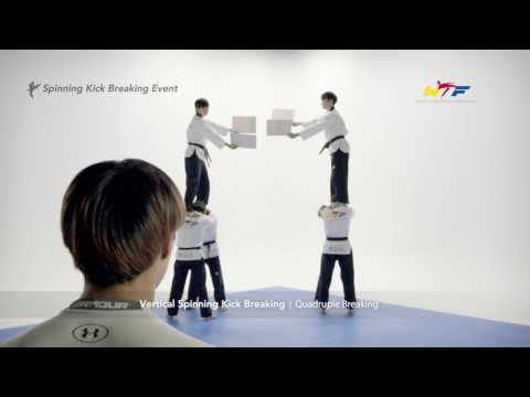 Vertical Spinning Kick Breaking - Quadruple Breaking