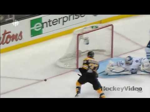 James Reimer sick toe save on Patrice Bergeron . May 10, 2013