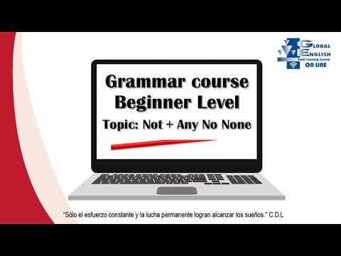 Not + any - No -  None