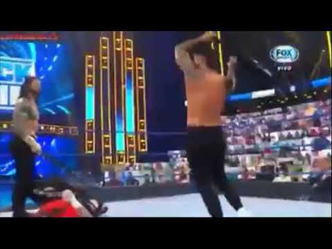 Román Reigns ataca a Kevin owens y a Jey uso (smackdown) 4/14/2020