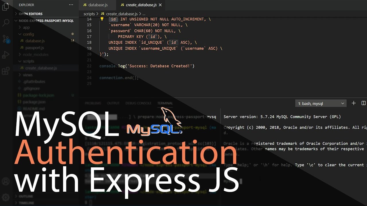 MySQL Authentication with Express JS