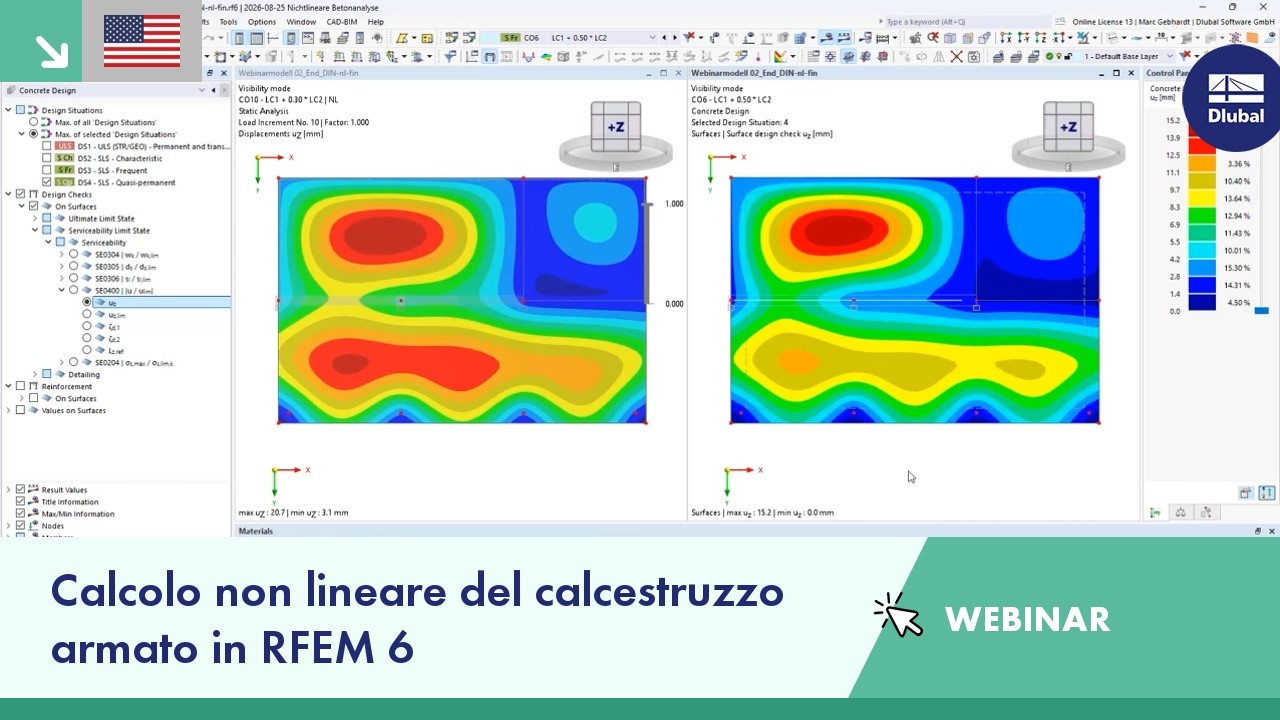 Webinar | Calcolo nonlineare del calcestruzzo armato in RFEM 6