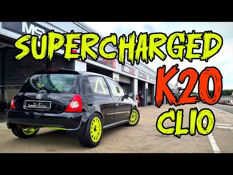 *350bhp* Rotrex Supercharged K20 Renault Clio *WILD!* 🤯  - On Track Review