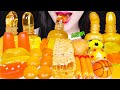 ASMR HONEY JELLY HONEYCOMB ORANGE YELLOW JELLY GUMMY 꿀젤리 벌집꿀 오렌지 구미 젤리 먹