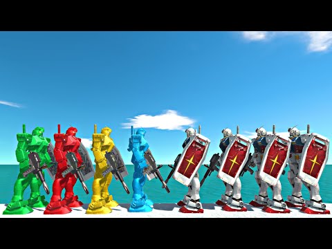 Colourful War | Gundam-Rx78 vs Colourful Itself - Animal Revolt Battle Simulator