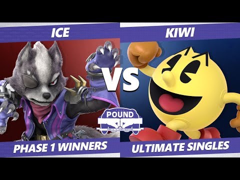 Pound 2019 SSBU - ENC Ice (Wolf) VS  Kiwi (Pac-Man) Smash Ultimate Phase 1 Winners