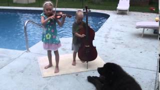 Swallowtail Jig for violin and double bass Ieva and Vytas Stalyga (6 and 4 years)