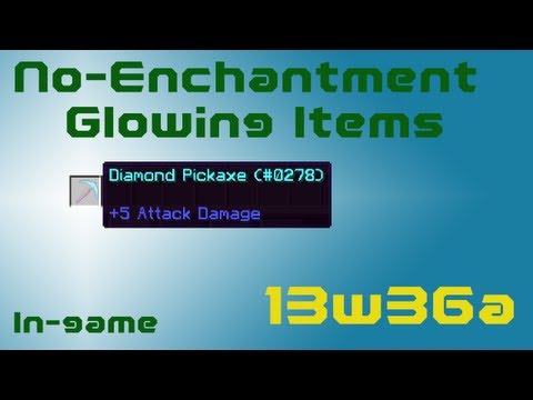 Energyxxer - Glowing Items in Minecraft (With no enchantments) [13w36a]