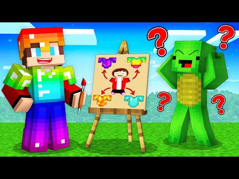 JJ use DRAWING MOD to Prank Mikey With OP Armor in Minecraft (Maizen)