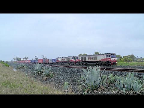 SCT 7922V Containers & Vline Train (11/7/2018) - PoathTV Australian Railways