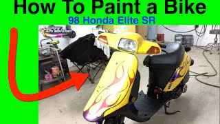How To Paint a Scooter, Moped, Bike Update 98 Honda Elite SR