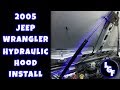 Jeep Wrangler Hydraulic Hood Install EASY