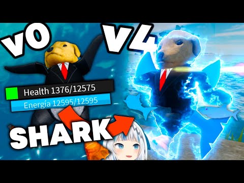 CONSEGUIMOS LA RAZA SHARK V1 A V4 EN UN SOLO VIDEO  #bloxfruits #gnorendog #roblox