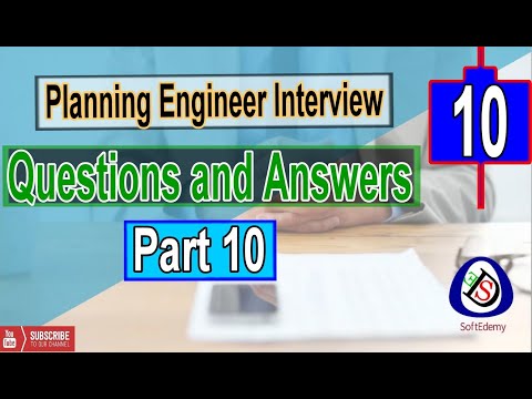 Planning Engineer Interview Questions and Answers Part 01 Interview tips Guidelines planners