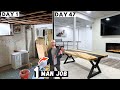 Incredible DIY Basement Renovation Time Lapse I Saved 30 000 By Doing EVERYTHING Myself