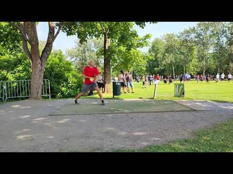 Chandler Kramer - slow motion Disc Golf forehand drive - European Open 2022- Hole 2, Round 2