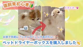 〈猫飼育初心者🔰ペットドライヤーボックスを購入しました〉