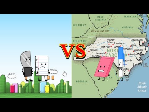 Eraser and Pen VS Paper and Knife (Epic Rap Battles of History Paordy)