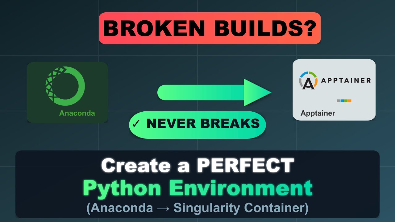 Tired of Broken Builds? Create a Perfect Anaconda to Apptainer (Singularity) of any python env.