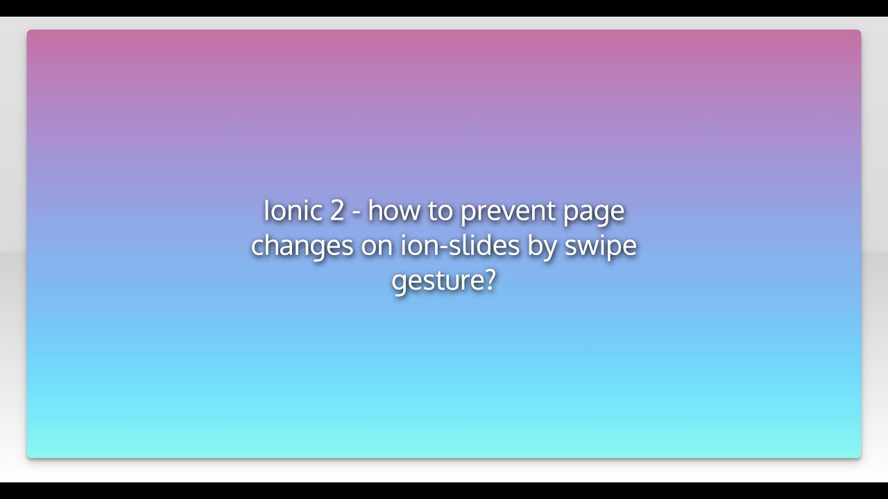 Ionic 2 - how to prevent page changes on ion-slides by swipe gesture?