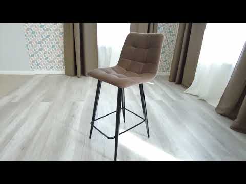 Полубарный кухонный стул CHILLY (mod. 7095пб) 55х44х94 бежевый barkhat 5/черный арт.15457 в Новосибирске - видео 10
