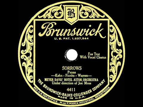 1929 Meyer Davis Orch. (dir. Joe Moss) - Sorrows (Scrappy Lambert, vocal)